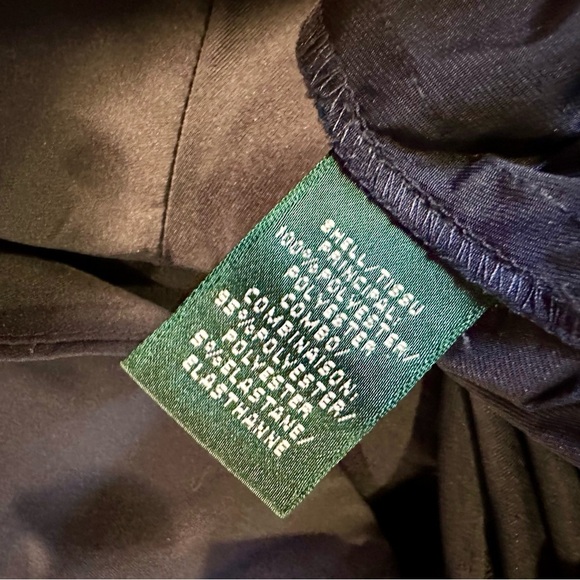 NWT Lauren Ralph Lauren ‘Taffeta-Skirt Dress’ in “Lighthouse Navy” Plus Size 16 - Picture 10 of 16